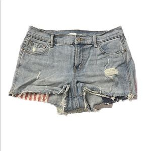 Old navy jean short American flag pockets